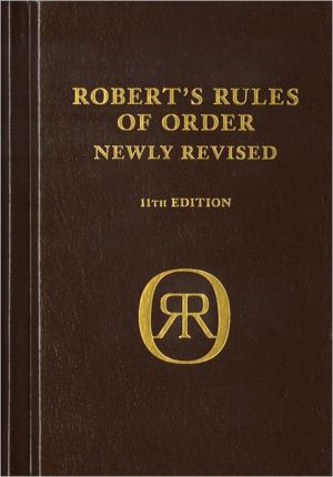 Book Robert's Rules of Order Newly Revised, deluxe 11th edition (Robert's Rules of Order (Hardcover)) free