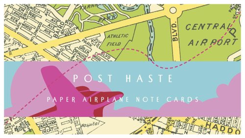 Book Post Haste: Paper Airplane Note Cards free